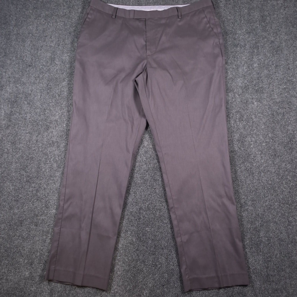 Charles Tyrwhitt Dress Pants Mens 38x30 Gray Non-Iron Classic Fit Stretch